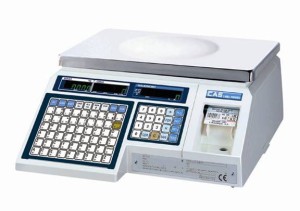 CAS LP-1.6 - waga etykietująca wersja płaska, wyświetlacz w podstawie