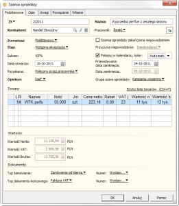 Gestor GT - szana sprzedaży