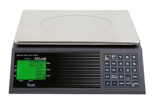 PS1B-S - wersja płaska z wyświetlaczami klienta i sprzedawcy w obudowie