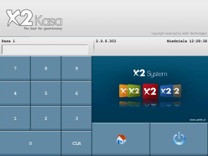 Program gastronomiczny - X2Kasa - logowanie