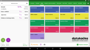 Dotykacka - menu towarów