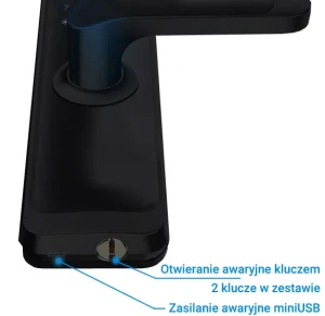 Awaryjne zasilanie oraz otwieranie kluczem - eLOCK BT730