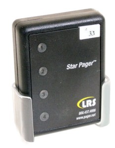 Pager kelnerski z wbudowanym akumulatorem - ładowany w ładowarce