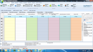 izzyHotel - grafik sal konferencyjnych, SPA, towarów i usług
