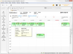 Gestor GT - kalendarz tygodniowy