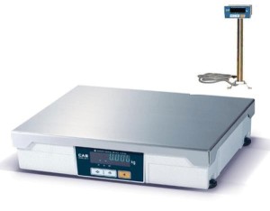 Waga do zabudowy w boksie kasowym CAS PD-II 15R - z wysięgnikiem na słupku