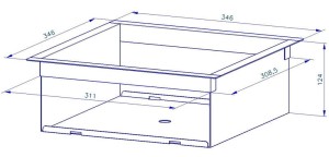 Wymiary kosza montażowego do wagi SATURN