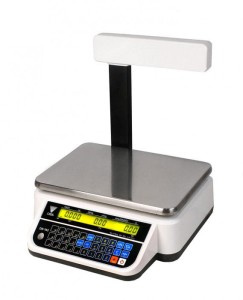 DIGI DS-788PR - wersja z wysięgnikiem. Wyświetlacz sprzedawcy w podstawie wagi, wyświetlacz klienta na wysięgniku