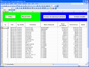 Rozkojarzenie rozrachunków - program Excel + Rewizor GT Sfera